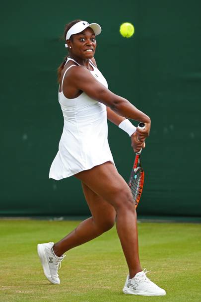 Wimbledon: Il rovescio a due mani di Sloane Stephens opposta alla lussemburghese Mandy Minella (Getty Images)